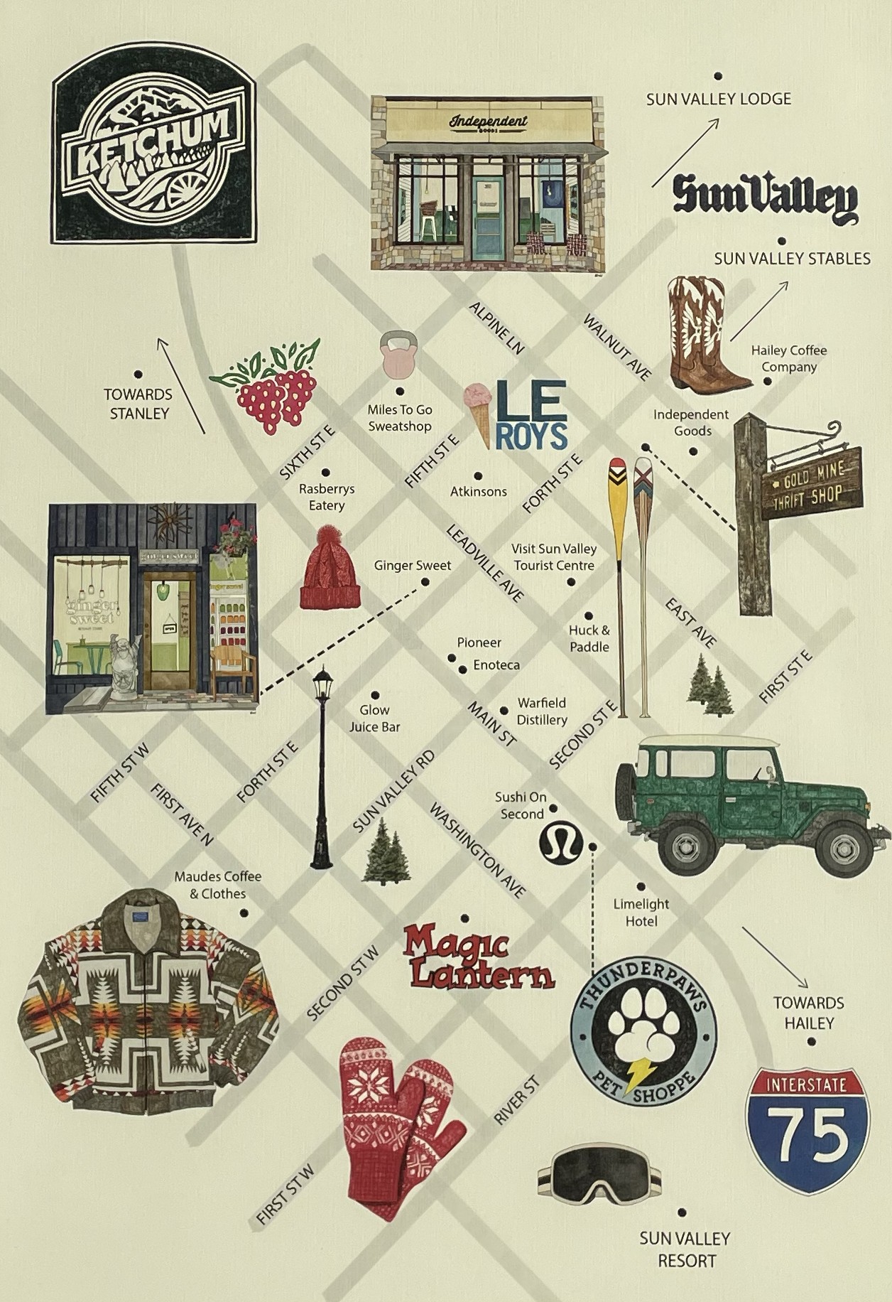 Emily Nathanail's Map of Ketchum