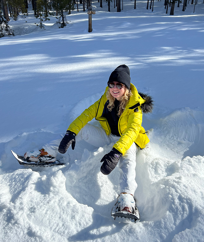 Sophie Sawyers Snowshoeing at Galena