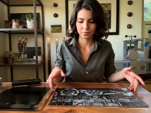 Bilingual Community Printmaking Workshops  with Artist Christie Tirado